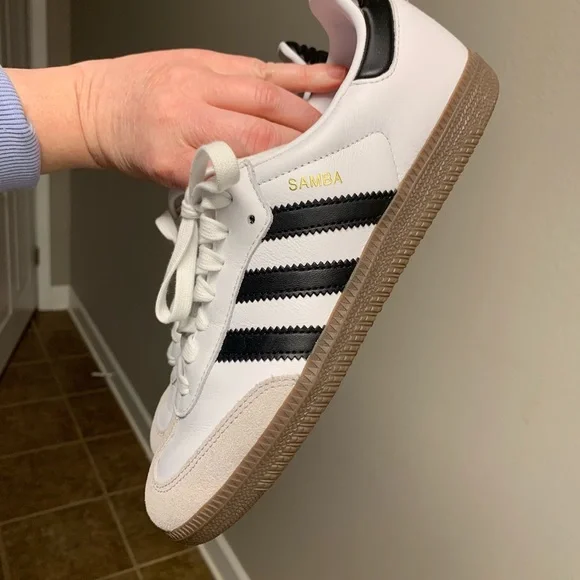 adidas Samba White Black Gum Sneakers - Picture 3 of 9
